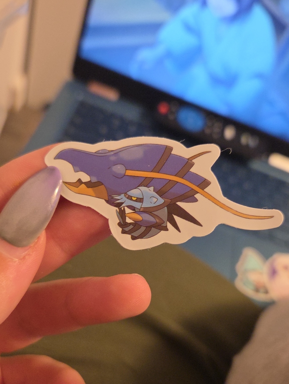 Pokemon Purple and Gold Eelektross Sticker